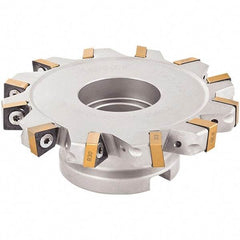 Iscar - Shell Mount B Connection, 0.7087" Cutting Width, 1.7717" Depth of Cut, 160mm Cutter Diam, 1.5748" Hole Diam, 14 Tooth Indexable Slotting Cutter - FDN-XN13 Toolholder, XNMU 13 Insert - Benchmark Tooling