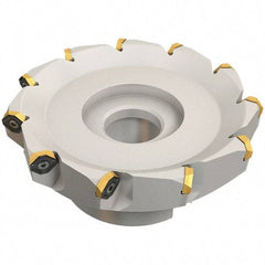 Iscar - 169.4mm Cut Diam, 40mm Arbor Hole, 4.6mm Max Depth of Cut, 50° Indexable Chamfer & Angle Face Mill - 15 Inserts, IQ845 SYHU 07.. Insert, Right Hand Cut, Series DoveIQMill - Benchmark Tooling