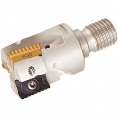 Iscar - 32mm Cut Diam, 18mm Max Depth of Cut, 65mm OAL, Indexable Square Shoulder End Mill - P290 AC.T 1806.. Inserts, M16 Modular Connection, 0° Lead Angle, Through Coolant, Series FlexFit, MillShred - Benchmark Tooling