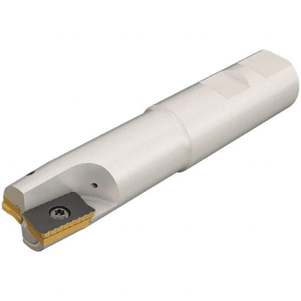 Iscar - 40mm Cut Diam, 18mm Max Depth of Cut, 32mm Shank Diam, 200mm OAL, Indexable Square Shoulder End Mill - P290 AC.T 1806.. Inserts, Cylindrical Shank, 0° Lead Angle, Through Coolant, Series MillShred - Benchmark Tooling