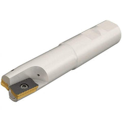 Iscar - 40mm Cut Diam, 18mm Max Depth of Cut, 40mm Shank Diam, 250mm OAL, Indexable Square Shoulder End Mill - P290 AC.T 1806.. Inserts, Weldon Shank, 0° Lead Angle, Through Coolant, Series MillShred - Benchmark Tooling