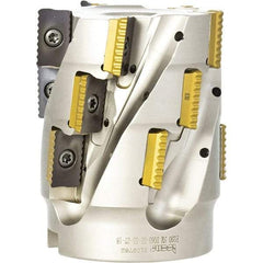 Iscar - 8 Inserts, 2" Cut Diam, 3/4" Arbor Diam, 1.4" Max Depth of Cut, Indexable Square-Shoulder Face Mill - 0° Lead Angle, 2.56" High, P290 AC.T 1806.. Insert Compatibility, Through Coolant, Series MillShred - Benchmark Tooling