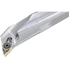 Iscar - PWXO, Left Hand Cut, 18.5° Lead Angle, 32mm Shank Height x 32mm Shank Width, Negative Rake Indexable Turning Toolholder - 170mm OAL, WOMG 1007-IQ Insert Compatibility, Series DoveIQTurn, FeedTurn - Benchmark Tooling