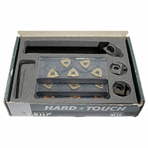 Iscar - CNMG 120408-TF, SNMG 120408-GN, WNMG 080408-TF Insert Style, MULN Toolholder Style, Indexable Turning Set - 5.9055" OAL, 1 Toolholder Included - Benchmark Tooling