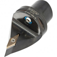 Iscar - Right Hand Cut, Size C4, VBMT & VC.. Insert Compatiblity, External Modular Turning & Profiling Cutting Unit Head - 27mm Ctr to Cutting Edge, 50mm Head Length, Through Coolant, Series Isoturn - Benchmark Tooling