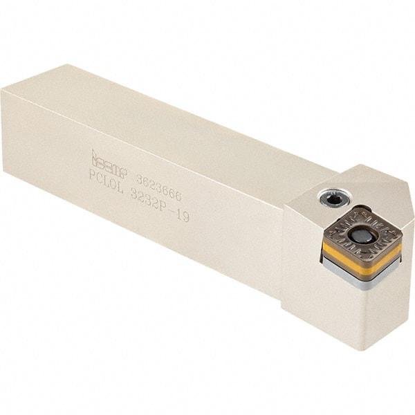 Iscar - PCLO, Left Hand Cut, 1-1/4" Shank Height x 1-1/4" Shank Width, Neutral Rake Indexable Turning Toolholder - 6" OAL, Multiple Insert Compatibility, Series DoveIQTurn - Benchmark Tooling