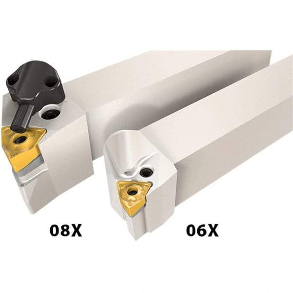 Iscar - PSBO, Right Hand Cut, 1-1/4" Shank Height x 1-1/4" Shank Width, Neutral Rake Indexable Turning Toolholder - 6" OAL, Multiple Insert Compatibility, Series DoveIQTurn - Benchmark Tooling