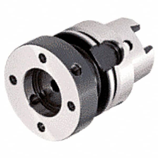 Iscar - HSK63A Outside Taper, D70 Inside Modular Connection, HSK to FINEFIT Taper Adapter - 60mm Projection, 70mm Nose Diam - Exact Industrial Supply