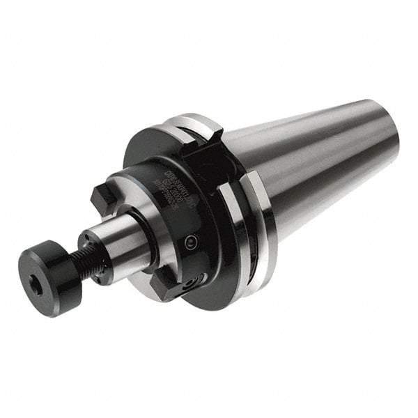 Iscar - CAT50 Taper Shank 1-1/2" Pilot Diam Shell Mill Holder - 4" Flange to Nose End Projection, 3.071" Nose Diam, Through-Spindle & DIN Flange Coolant - Exact Industrial Supply