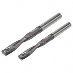 Iscar - 3mm Solid Carbide Jobber Drill - AlTiN Finish, Right Hand Cut, Spiral Flute, Straight Shank, 66mm OAL, Standard Point - Benchmark Tooling