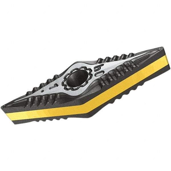 Iscar - VNMG332 F3P Grade IC807 Carbide Turning Insert - TiAlN/TiN Finish, 35° Diamond, 9.52mm Inscr Circle, 4.76mm Thick, 0.8mm Corner Radius - Benchmark Tooling