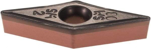 Iscar - VCMT332 SM Grade IC6025 Carbide Turning Insert - TiCN/Al2O3/TiN Finish, 35° Diamond, 3/8" Inscr Circle, 3/16" Thick, 1/32" Corner Radius - Benchmark Tooling