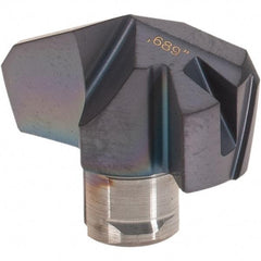 Iscar - Series ICK, 17.5mm Diam Grade IC907 140° Replaceable Drill Tip - Carbide, TiAlN/TiN Finish, 17 Seat Size - Benchmark Tooling