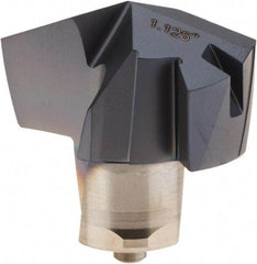 Iscar - Series ICP, 28.58mm Diam Grade IC908 140° Replaceable Drill Tip - Carbide, TiAlN Finish, 28 Seat Size - Benchmark Tooling