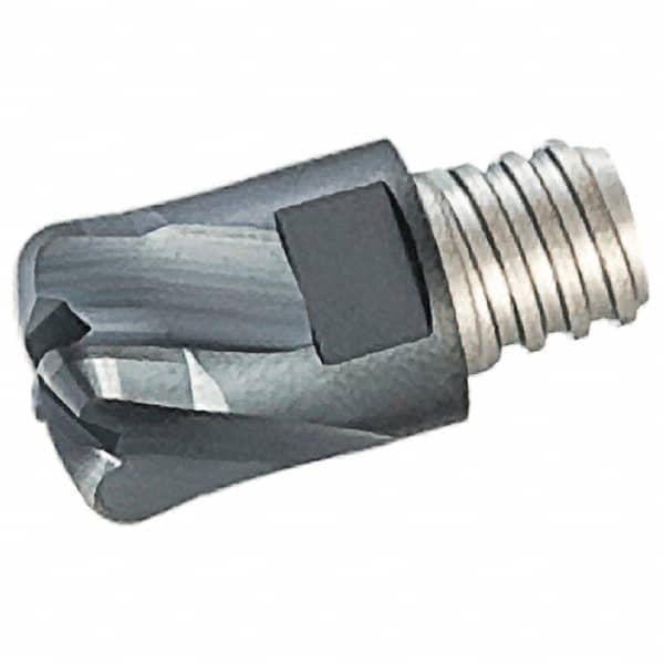 Iscar - MM EFF Grade IC908 Carbide End Milling Tip Insert - TiAlN Finish, 4 Flutes, 16mm Cutting Diam, 0.8mm Depth of Cut, 20.5mm Extension, 0.087" Cnr Rad - Benchmark Tooling