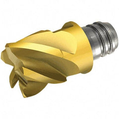 Iscar - MM EC-H Grade IC308 Carbide End Milling Tip Insert - TiCN Finish, 5 Flutes, 3/4" Cutting Diam, 0.63" Depth of Cut, 1" Extension, 35 to 41° Helix - Benchmark Tooling