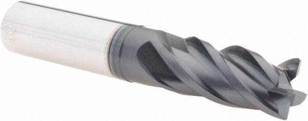 Iscar - 1/2", 4 Flute, Single End, Solid Carbide, 0.023" Corner Radius End Mill - 3" OAL, Right Hand Flute, 1" LOC, Right Hand Cut - Benchmark Tooling