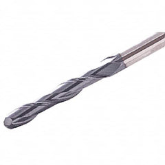 Iscar - 12mm Diam, 75mm LOC, 2 Flute Solid Carbide Ball End Mill - TiAlN Finish, Single End, 150mm OAL, 12mm Shank Diam, Spiral Flute - Benchmark Tooling