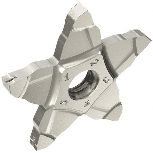 Iscar - PENTA34N239 J IC908 Grade, 0.094" Cutting Width, Carbide Cutoff Insert - Neutral Lead Angle, 0.006" Cnr Rad, TiAlN Coated, Other End - Benchmark Tooling