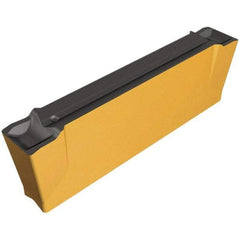 Iscar - DGN3002 MF IC5400 Grade, 0.118" Cutting Width, Carbide Cutoff Insert - Neutral Lead Angle, 0.008" Cnr Rad, TiCN/Al2O3/TiN Coated, Double End - Benchmark Tooling