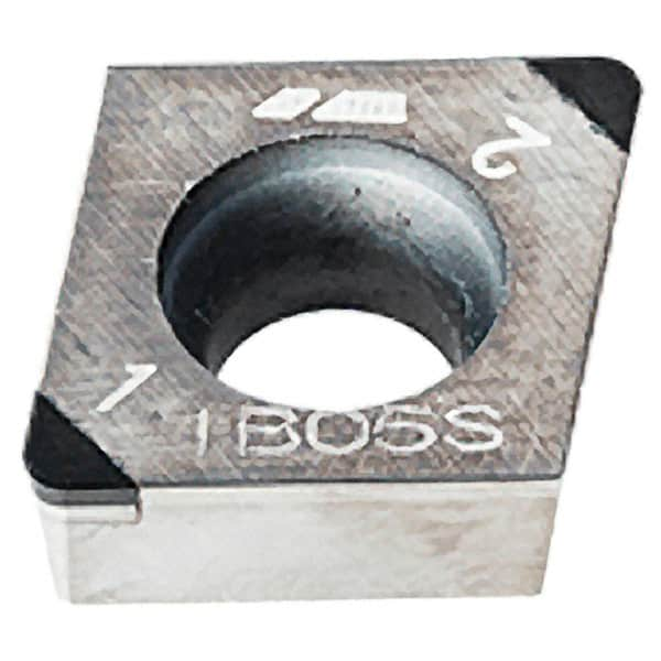 Iscar - CCGW21.51 M2 Grade IB10HC CBN Turning Insert - 80° Diamond, 1/4" Inscr Circle, 3/32" Thick, 1/64" Corner Radius - Benchmark Tooling