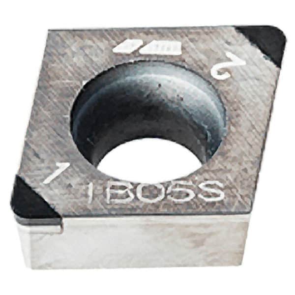 Iscar - CCMW2-0 M2 Grade IB10H CBN Turning Insert - Uncoated, 80° Diamond, 1/4" Inscr Circle, 3/32" Thick, 0.008" Corner Radius - Benchmark Tooling
