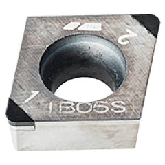 Iscar - CCGW21.51 M2 Grade IB10HC CBN Turning Insert - 80° Diamond, 1/4" Inscr Circle, 3/32" Thick, 1/64" Corner Radius - Benchmark Tooling