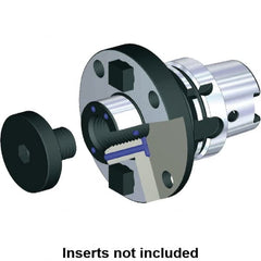 Kennametal - HSK125A Taper Shank 1-1/2" Pilot Diam Shell Mill Holder - 4" Flange to Nose End Projection, 96.8mm Nose Diam - Exact Industrial Supply