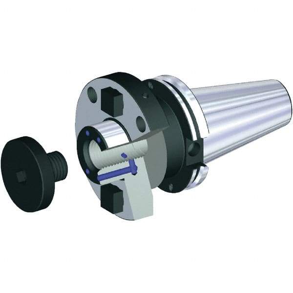 Kennametal - CVKV50 Taper Shank 3/4" Pilot Diam Shell Mill Holder - 152.4mm Flange to Nose End Projection, 44.45mm Nose Diam, Through-Spindle & DIN Flange Coolant - Exact Industrial Supply