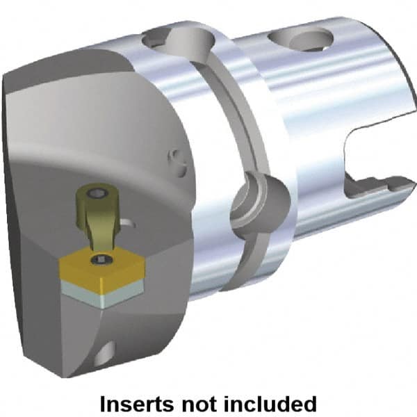 Kennametal - Left Hand Cut, Size KM50, CN.. Insert Compatiblity, Internal or External Modular Turning & Profiling Cutting Unit Head - 35mm Ctr to Cutting Edge, 50mm Head Length, Through Coolant, Series M-Clamping - Benchmark Tooling