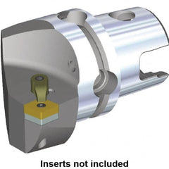 Kennametal - Left Hand Cut, Size KM40, CN.. Insert Compatiblity, Internal or External Modular Turning & Profiling Cutting Unit Head - 27mm Ctr to Cutting Edge, 40mm Head Length, Through Coolant, Series M-Clamping - Benchmark Tooling