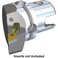 Kennametal - Left Hand Cut, Size KM80, DN.. Insert Compatiblity, Modular Turning & Profiling Cutting Unit Head - 53mm Ctr to Cutting Edge, 70mm Head Length, Through Coolant, Series M-Clamping - Benchmark Tooling