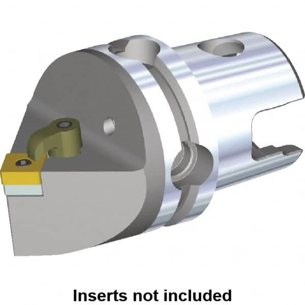 Kennametal - Neutral Cut, Size KM50, SN.. Insert Compatiblity, Modular Turning & Profiling Cutting Unit Head - 50mm Head Length, Through Coolant, Series M-Clamping - Benchmark Tooling