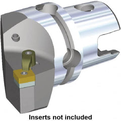 Kennametal - Left Hand Cut, Size KM50, SN.. Insert Compatiblity, Modular Turning & Profiling Cutting Unit Head - 30mm Ctr to Cutting Edge, 50mm Head Length, Through Coolant, Series M-Clamping - Benchmark Tooling