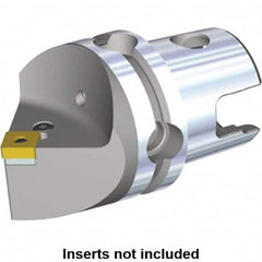 Kennametal - Neutral Cut, Size KM40, SN.. Insert Compatiblity, Modular Turning & Profiling Cutting Unit Head - 40mm Head Length, Through Coolant, Series Kenlever - Benchmark Tooling
