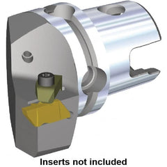 Kennametal - NG4L Insert, 47mm Head Length, Modular Grooving Cutting Unit Head - Left Hand Cut, System Size KM40, Through Coolant, Series Top Notch - Benchmark Tooling