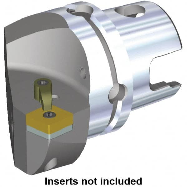 Kennametal - Left Hand Cut, Size KM80, CN.. Insert Compatiblity, Internal or External Modular Turning & Profiling Cutting Unit Head - 53mm Ctr to Cutting Edge, 70mm Head Length, Through Coolant, Series M-Clamping - Benchmark Tooling