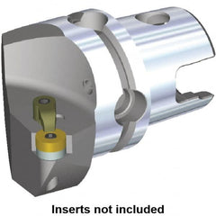 Kennametal - Left Hand Cut, Size KM50, RN.. Insert Compatiblity, Internal or External Modular Turning & Profiling Cutting Unit Head - 35mm Ctr to Cutting Edge, 50mm Head Length, Through Coolant, Series M-Clamping - Benchmark Tooling