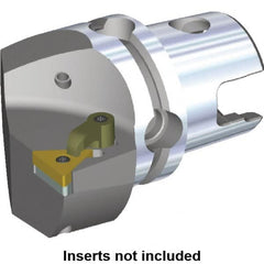 Kennametal - Left Hand Cut, Size KM40, TN.. Insert Compatiblity, Internal or External Modular Turning & Profiling Cutting Unit Head - 27mm Ctr to Cutting Edge, 40mm Head Length, Through Coolant, Series M-Clamping - Benchmark Tooling