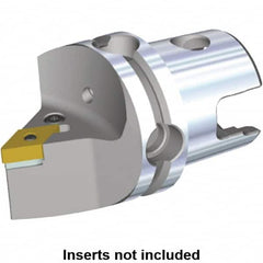 Kennametal - Left Hand Cut, Size KM40, DN.. Insert Compatiblity, Modular Turning & Profiling Cutting Unit Head - 45mm Head Length, Through Coolant, Series Kenlever - Benchmark Tooling