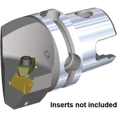 Kennametal - NG4L Insert, 50mm Head Length, Modular Grooving Cutting Unit Head - Right Hand Cut, System Size KM50, Through Coolant, Series Top Notch - Benchmark Tooling
