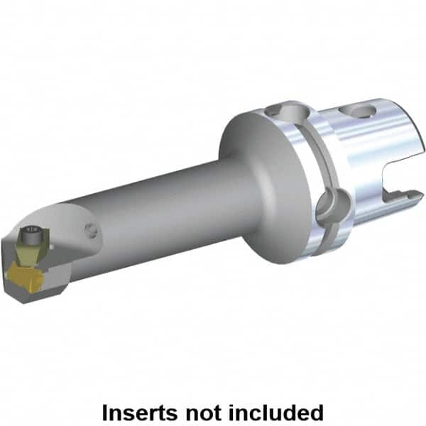 Kennametal - Insert Style NG 2R, 70mm Head Length, Left Hand Cut, Internal Modular Threading Cutting Unit Head - System Size KM40TS, 11mm Center to Cutting Edge, Series Top Notch - Benchmark Tooling