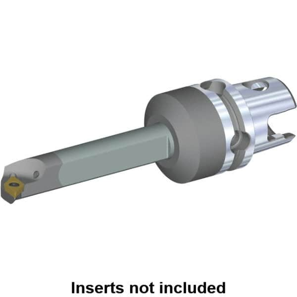 Kennametal - Left Hand Cut, 25mm Min Bore Diam, Size KM50 Carbide Modular Boring Cutting Unit Head - 3-15/16" Max Bore Depth, Through Coolant, Compatible with DP.. - Benchmark Tooling