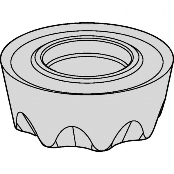 Kennametal - RPET1605M0 GE Grade KCSM30 Carbide Milling Insert - TiAlN Finish, 0.2189" Thick, 16mm Inscribed Circle - Benchmark Tooling