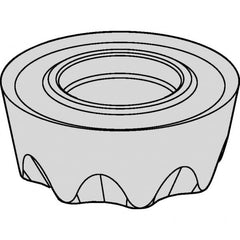 Kennametal - RPET1605M0 GE Grade KCSM30 Carbide Milling Insert - TiAlN Finish, 0.2189" Thick, 16mm Inscribed Circle - Benchmark Tooling