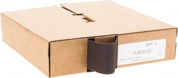 Made in USA - 2" x 50 Yd 120 Grit Aluminum Oxide Cloth Roll - J Weighted Backing - Benchmark Tooling