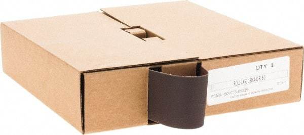 Made in USA - 2" x 50 Yd 180 Grit Aluminum Oxide Cloth Roll - J Weighted Backing - Benchmark Tooling