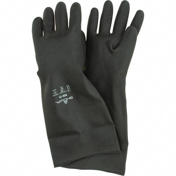 SHOWA - 30 mil Thick, Chemical Resistant Gloves - SZ 11 18"30ML BLK 1/PR CHLOROFLEXII CHEM RES GLV - Benchmark Tooling