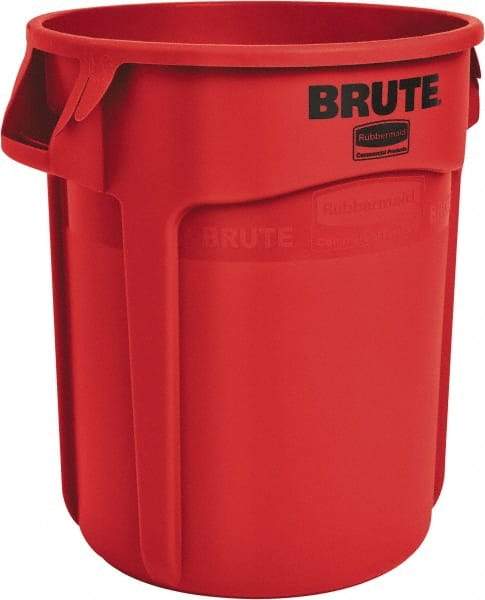 Rubbermaid - 20 Gal Red Round Trash Can - Polyethylene, 22.88" High - Benchmark Tooling