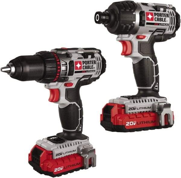 Porter-Cable - 20 Volt Cordless Tool Combination Kit - Includes 1/2" Drill/Driver & 1/4" Impact Driver, Lithium-Ion Battery Included - Benchmark Tooling